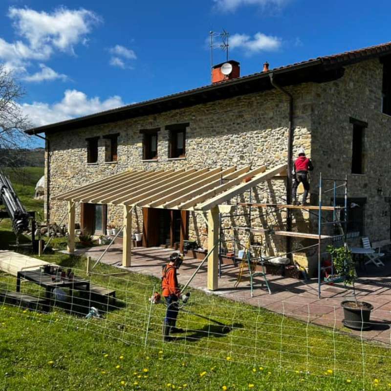 Tejado en construcción
